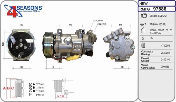 AHE 97886 - Compressore, Climatizzatore autozon.pro