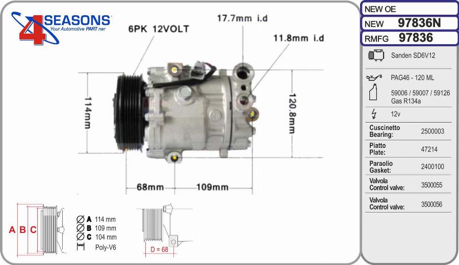 AHE 97836N - Compressore, Climatizzatore autozon.pro