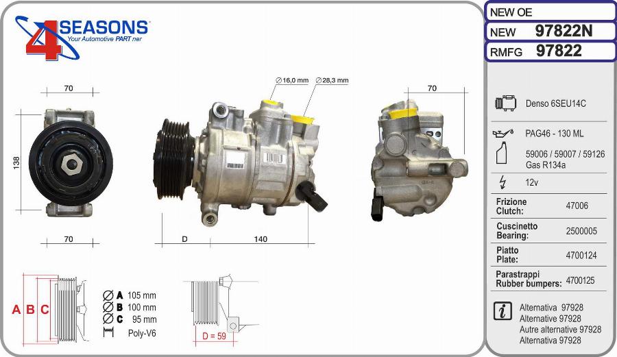 AHE 97822N - Compressore, Climatizzatore autozon.pro