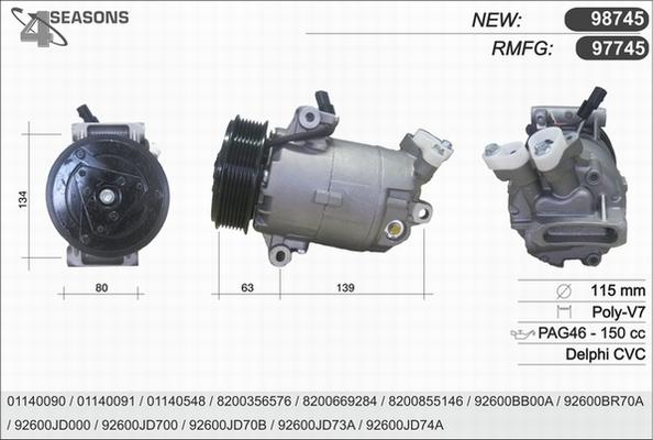 AHE 97745 - Compressore, Climatizzatore autozon.pro