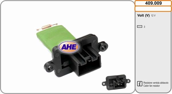 AHE 409.009 - Resistore addizionale, Elettromotore-Ventola radiatore autozon.pro