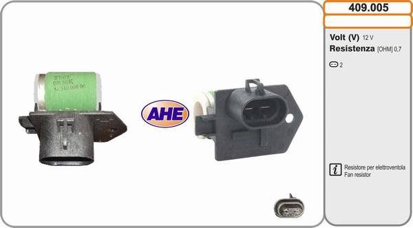 AHE 409.005 - Resistore addizionale, Elettromotore-Ventola radiatore autozon.pro