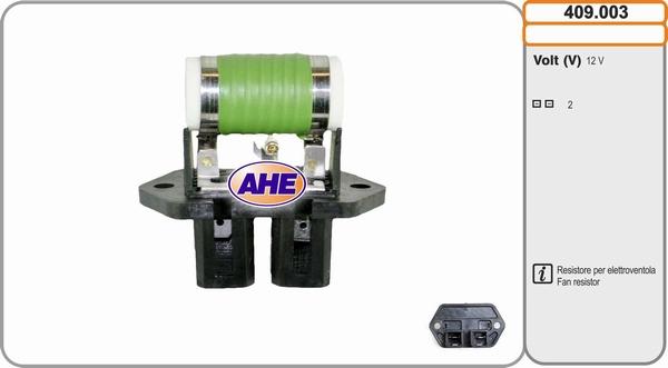 AHE 409.003 - Resistore addizionale, Elettromotore-Ventola radiatore autozon.pro