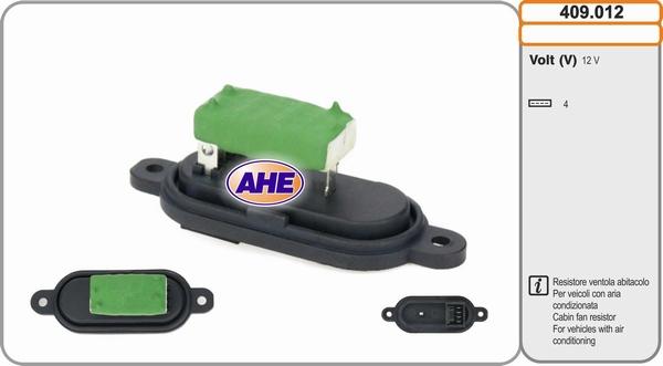 AHE 409.012 - Resistore addizionale, Elettromotore-Ventola radiatore autozon.pro