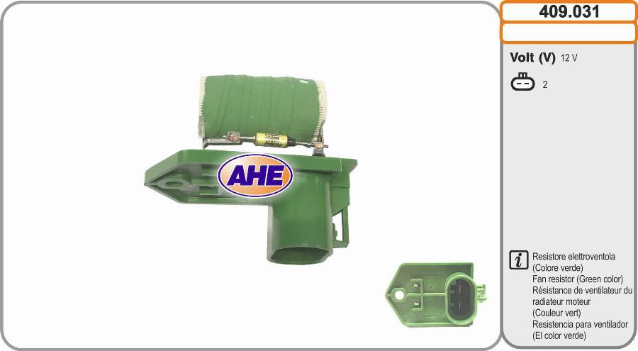 AHE 409.031 - Resistore addizionale, Elettromotore-Ventola radiatore autozon.pro