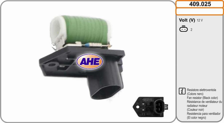 AHE 409.025 - Resistore addizionale, Elettromotore-Ventola radiatore autozon.pro