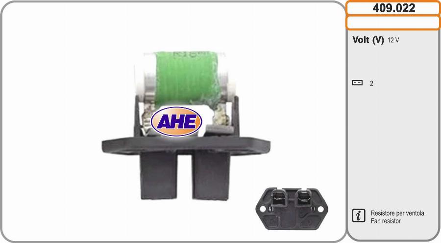 AHE 409.022 - Resistore addizionale, Elettromotore-Ventola radiatore autozon.pro