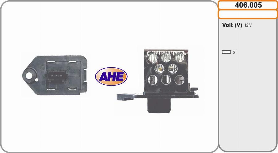 AHE 406.005 - Resistore addizionale, Elettromotore-Ventola radiatore autozon.pro