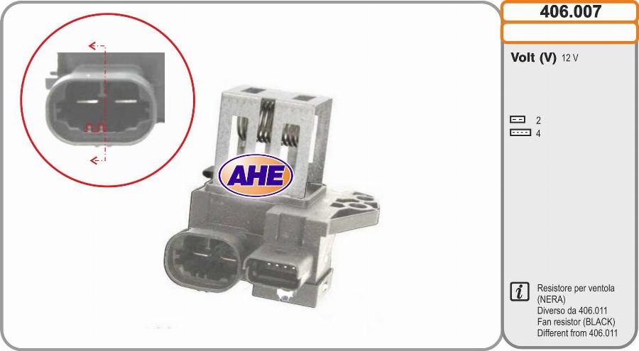 AHE 406.007 - Resistore addizionale, Elettromotore-Ventola radiatore autozon.pro