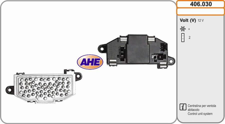 AHE 406.030 - Centralina, Ventola elettr. (Raffreddamento motore) autozon.pro