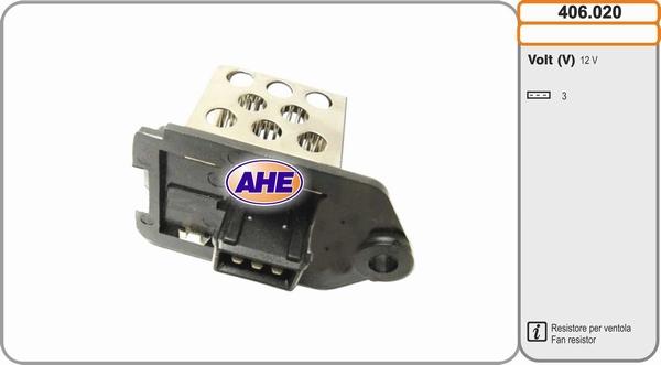 AHE 406.020 - Resistore addizionale, Elettromotore-Ventola radiatore autozon.pro