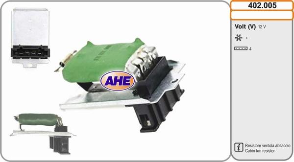 AHE 402.005 - Resistore addizionale, Elettromotore-Ventola radiatore autozon.pro