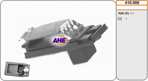 AHE 410.006 - Resistore addizionale, Elettromotore-Ventola radiatore autozon.pro