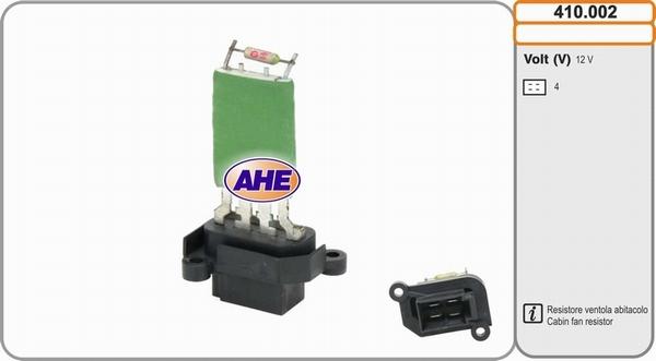 AHE 410.002 - Resistore addizionale, Elettromotore-Ventola radiatore autozon.pro