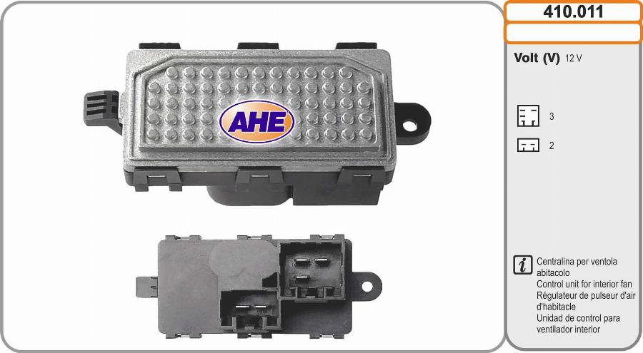 AHE 410.011 - Centralina, Ventola elettr. (Raffreddamento motore) autozon.pro