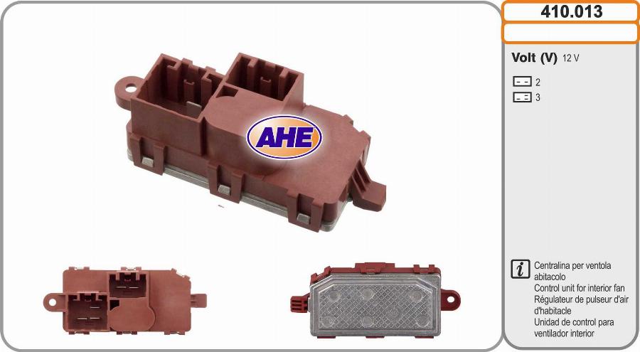 AHE 410.013 - Centralina, Ventola elettr. (Raffreddamento motore) autozon.pro