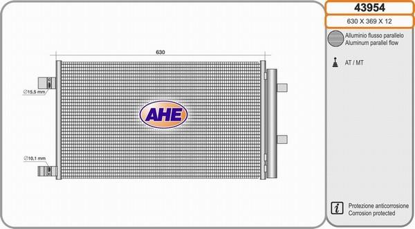 AHE 43954 - Condensatore, Climatizzatore autozon.pro