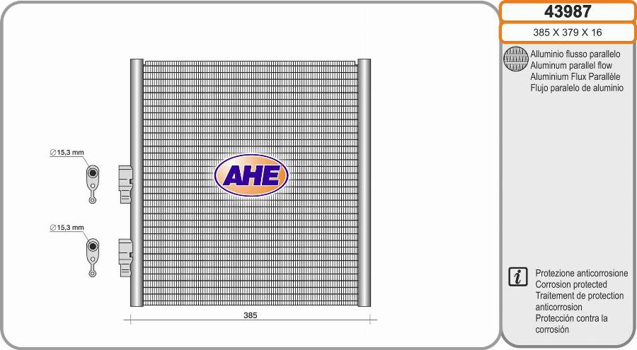 AHE 43987 - Condensatore, Climatizzatore autozon.pro