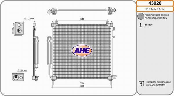 AHE 43920 - Condensatore, Climatizzatore autozon.pro