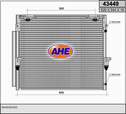 AHE 43449 - Condensatore, Climatizzatore autozon.pro