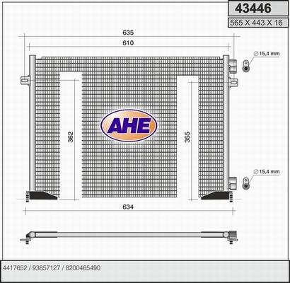 AHE 43446 - Condensatore, Climatizzatore autozon.pro