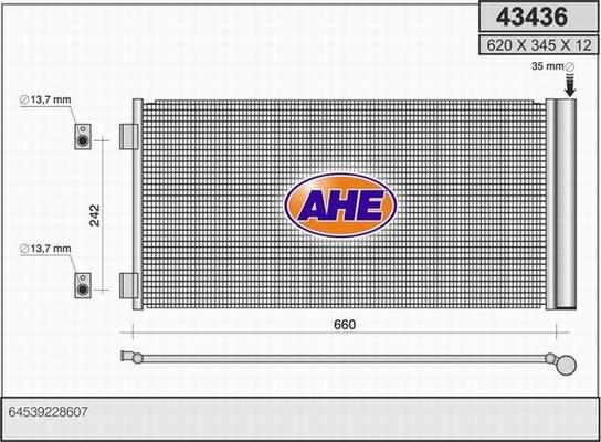 AHE 43436 - Condensatore, Climatizzatore autozon.pro