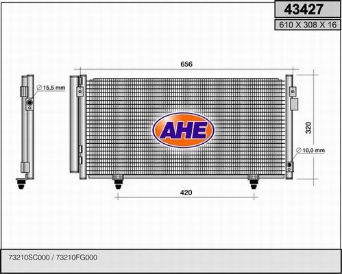 AHE 43427 - Condensatore, Climatizzatore autozon.pro