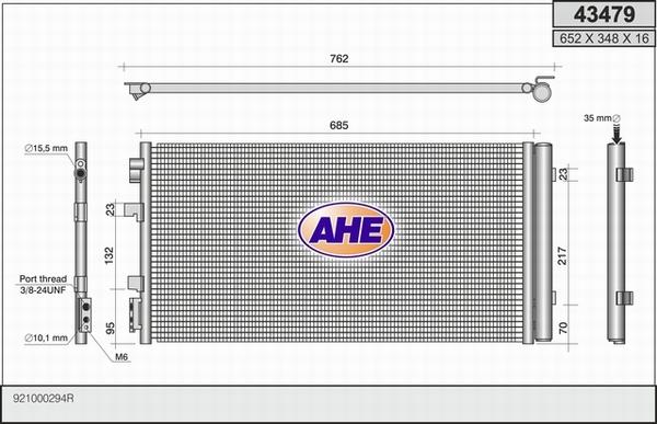 AHE 43479 - Condensatore, Climatizzatore autozon.pro