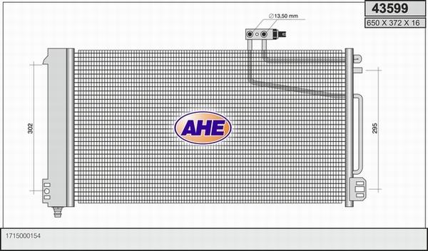 AHE 43599 - Condensatore, Climatizzatore autozon.pro