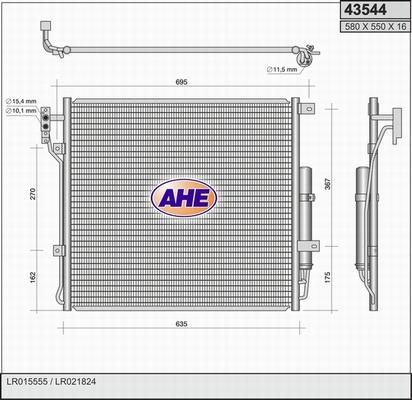 AHE 43544 - Condensatore, Climatizzatore autozon.pro