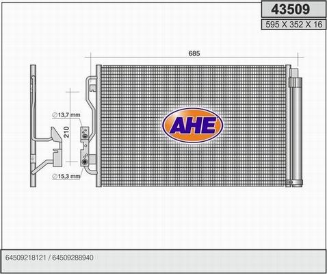 AHE 43509 - Condensatore, Climatizzatore autozon.pro