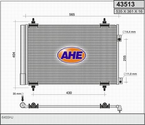 AHE 43513 - Condensatore, Climatizzatore autozon.pro