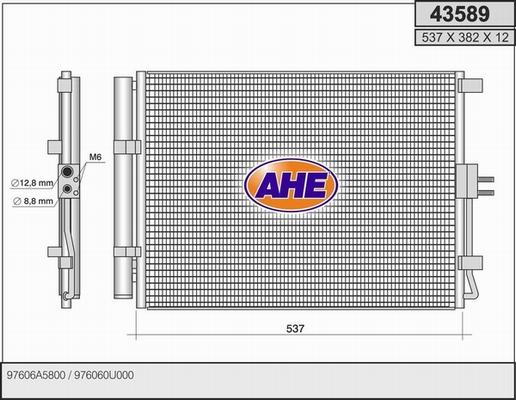 AHE 43589 - Condensatore, Climatizzatore autozon.pro