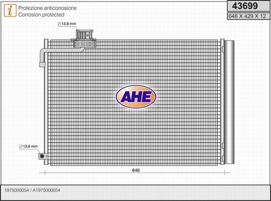 AHE 43699 - Condensatore, Climatizzatore autozon.pro