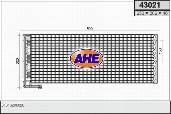 AHE 43021 - Condensatore, Climatizzatore autozon.pro