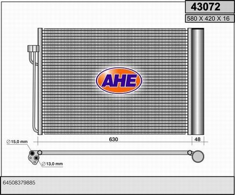 AHE 43072 - Condensatore, Climatizzatore autozon.pro