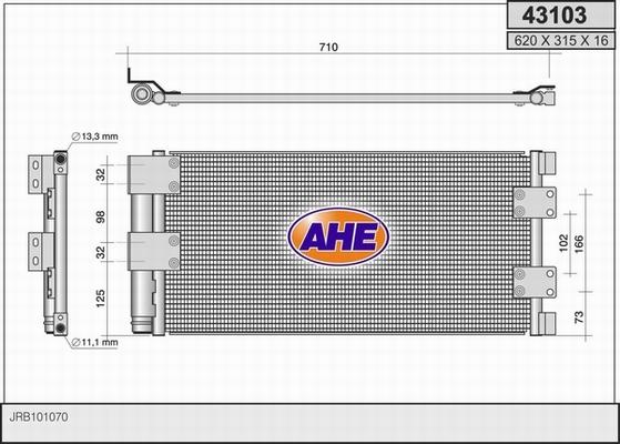 AHE 43103 - Condensatore, Climatizzatore autozon.pro