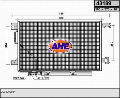 AHE 43189 - Condensatore, Climatizzatore autozon.pro