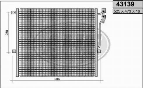 AHE 43139 - Condensatore, Climatizzatore autozon.pro