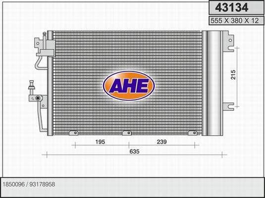 AHE 43134 - Condensatore, Climatizzatore autozon.pro