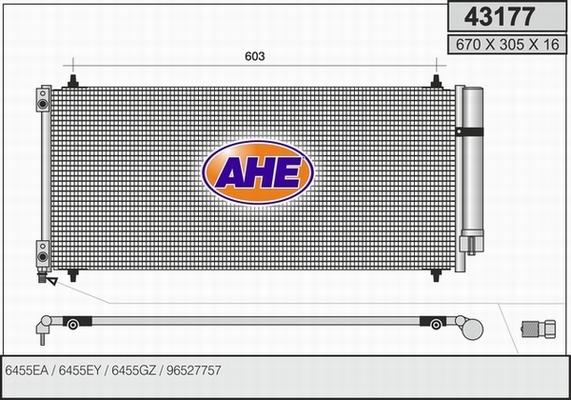 AHE 43177 - Condensatore, Climatizzatore autozon.pro