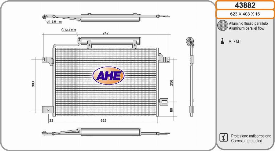 AHE 43882 - Condensatore, Climatizzatore autozon.pro