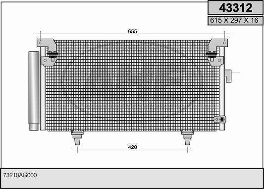 AHE 43312 - Condensatore, Climatizzatore autozon.pro