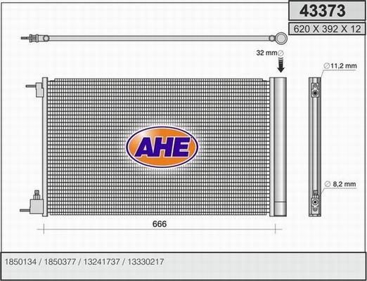 AHE 43373 - Condensatore, Climatizzatore autozon.pro