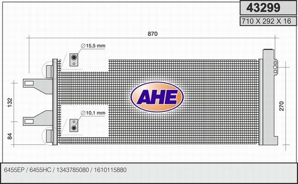 AHE 43299 - Condensatore, Climatizzatore autozon.pro