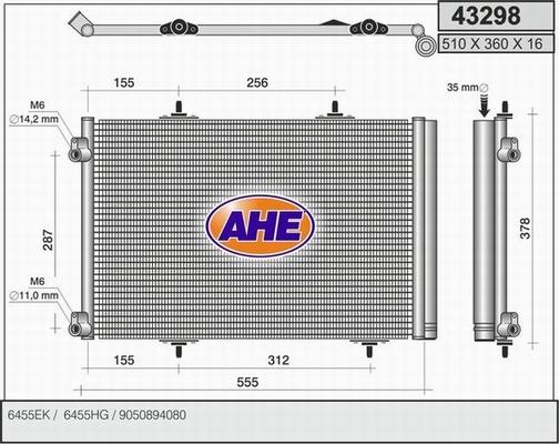 AHE 43298 - Condensatore, Climatizzatore autozon.pro