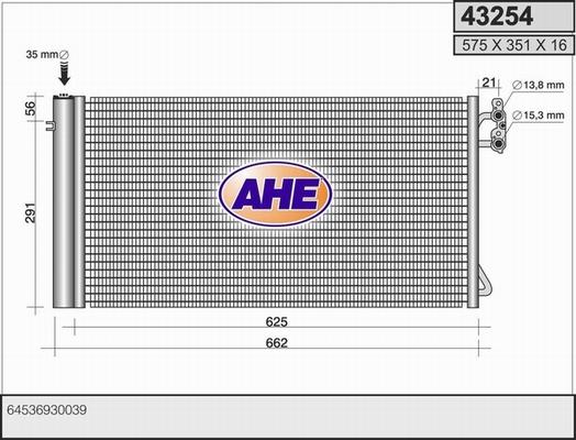 AHE 43254 - Condensatore, Climatizzatore autozon.pro