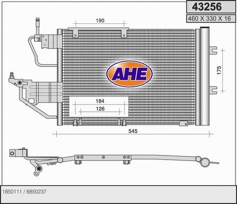 AHE 43256 - Condensatore, Climatizzatore autozon.pro