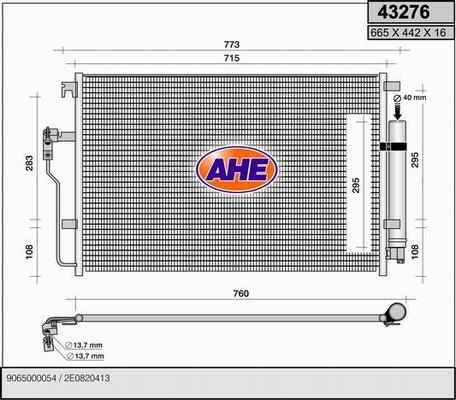 AHE 43276 - Condensatore, Climatizzatore autozon.pro