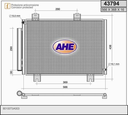 AHE 43794 - Condensatore, Climatizzatore autozon.pro